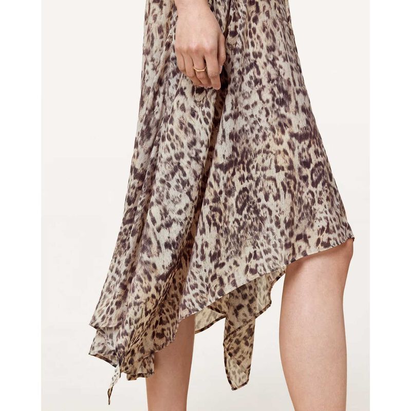 AllSaints Arwen Leopard Print Dress image number 3